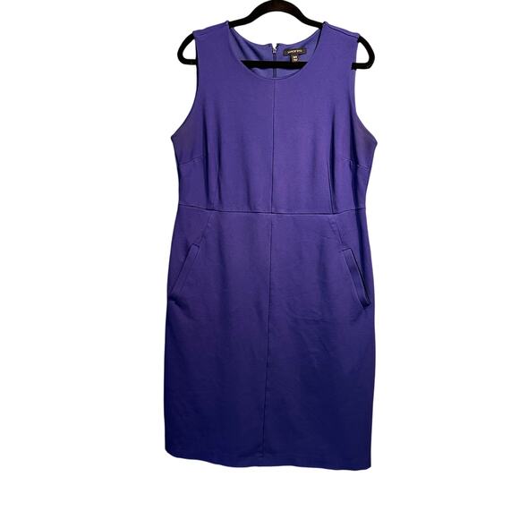 Lands' End Size 18W Sleeveless Pencil Ponte Knit Dress Pockets Layering Office - Picture 1 of 9